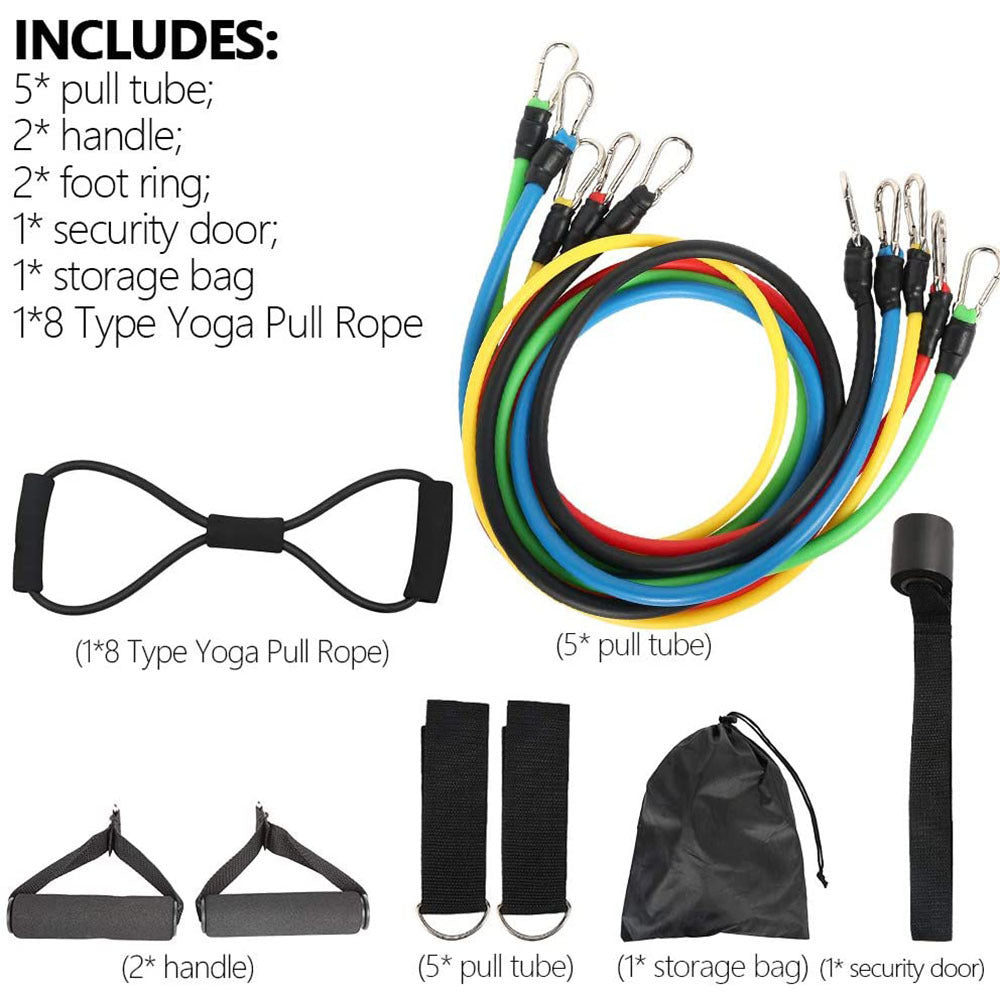 AthletiqFit - Resistance band set (11 pcs)