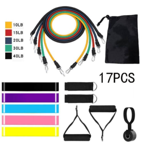 AthletiqFit - Resistance band set (11 pcs)